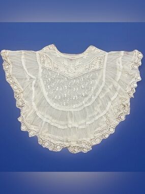 Mimi Women's Poncho Top Bohemian Beige Lace Cover Fringe Boho Classic India